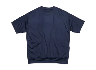 SOPHNET. Washable Wool S/S Top "Navy"