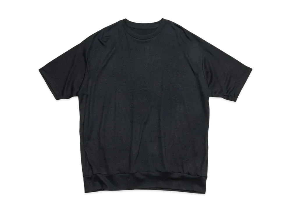 SOPHNET. Washable Wool S/S Top "Black"