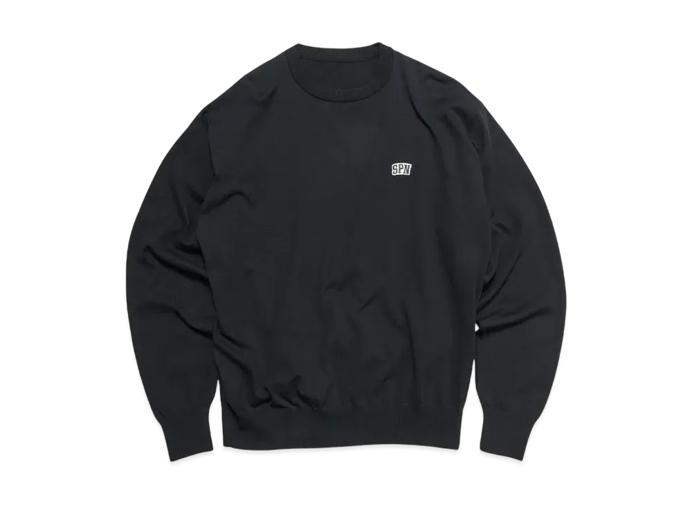 SOPHNET. SPN Wappen Crewneck Knit "Black"