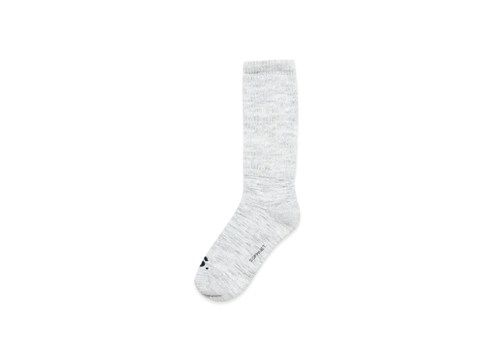 SOPHNET. Binchotan Ribbed Socks "White"
