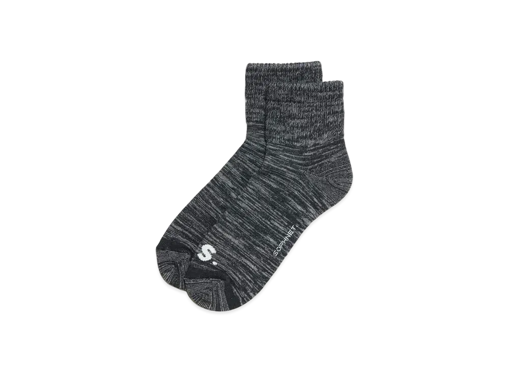 SOPHNET. Binchotan Short Socks "Black"