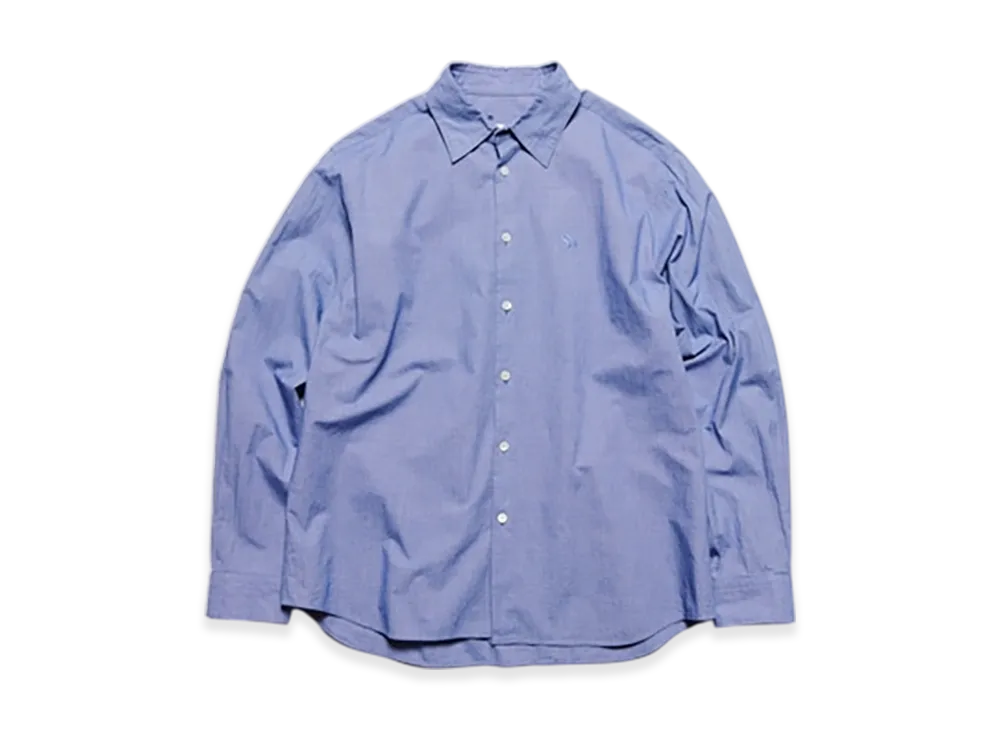 SOPHNET. Voile Washer Regular-Fit Shirt "Navy"