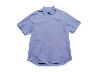 SOPHNET. Voile Washer Regular-Fit S/S Shirt "Navy"