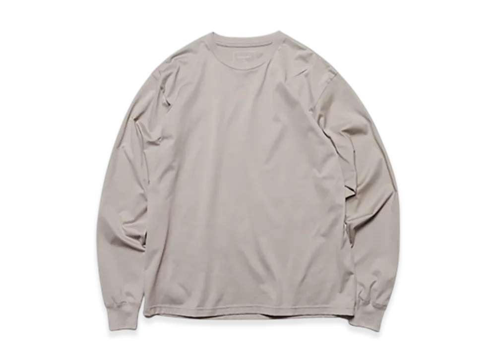 SOPHNET. Luster Cotton Essential L/S Tee "Greige"