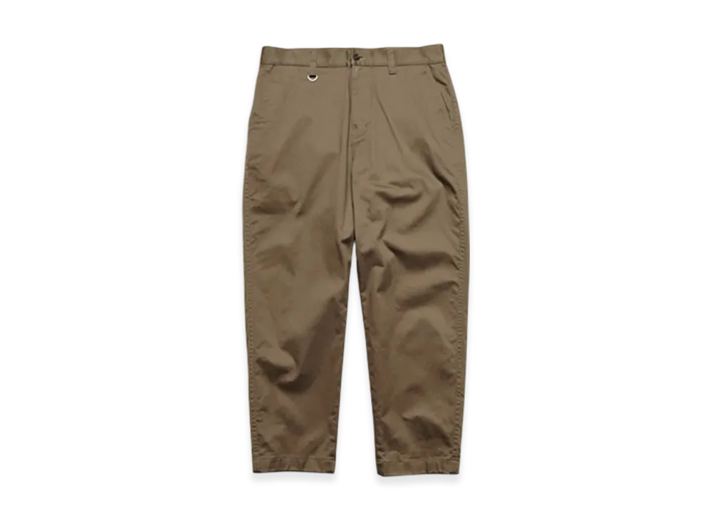 SOPHNET. Cotton Stretch Twill Tapered Cropped Pants "Khaki"