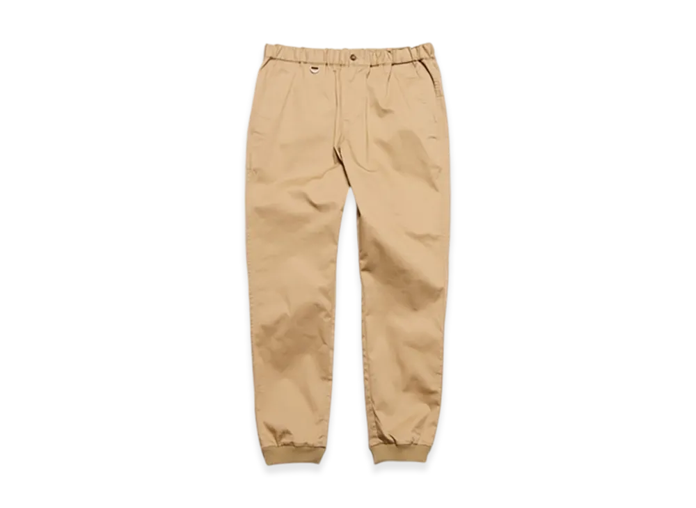 SOPHNET. Cotton Stretch Twill Slim-Fit Ribbed Pants "Beige"