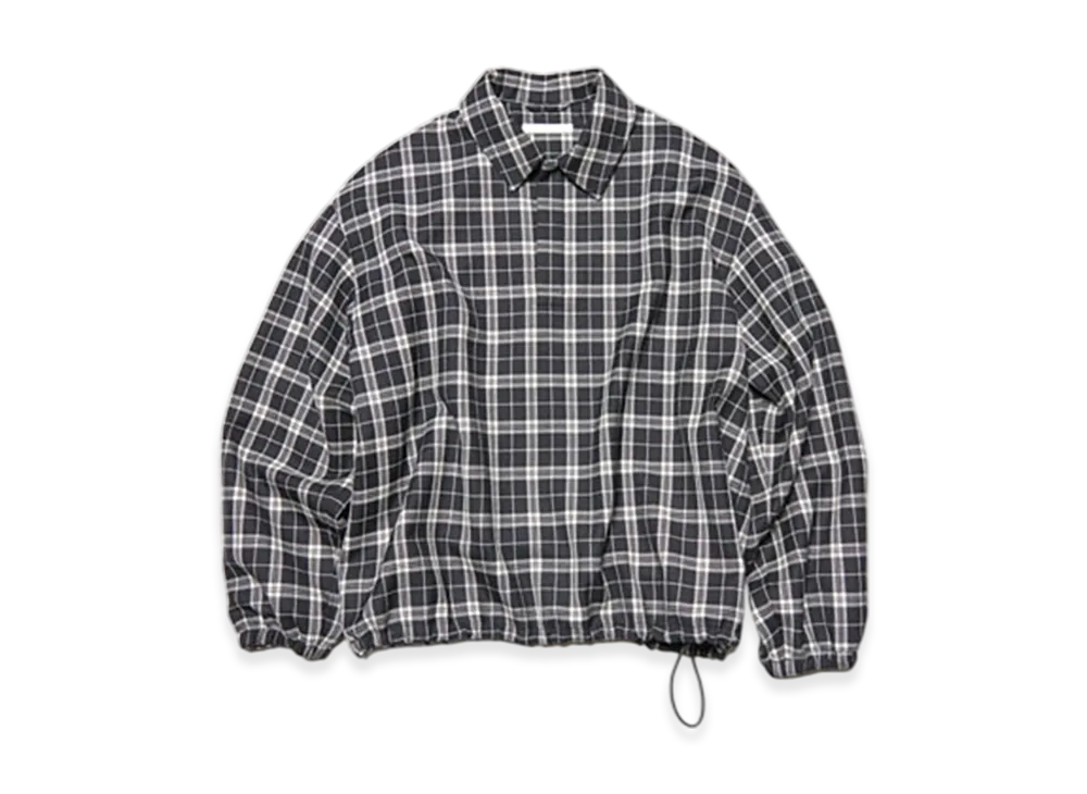 SOPHNET. Saxony Wool Check Polo Shirt 