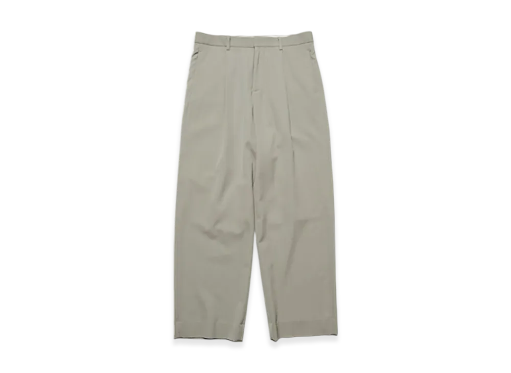 SOPHNET. Washer Wool Relax-Fit Tuck Slacks "Khaki"