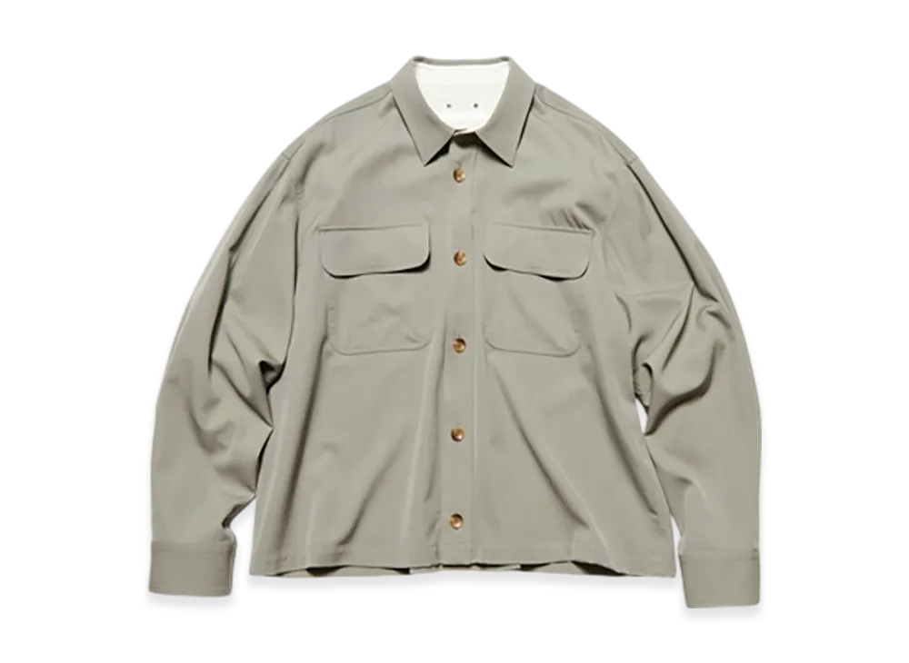 SOPHNET. Washer Wool CPO Shirt "Khaki"