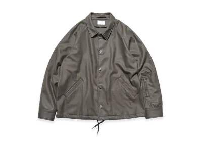 SOPHNET. Light Melton Wool Coach Jacket "Charcoal Gray"