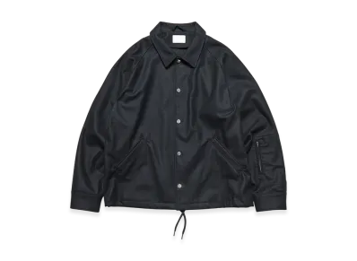 SOPHNET. Light Melton Wool Coach Jacket "Black"