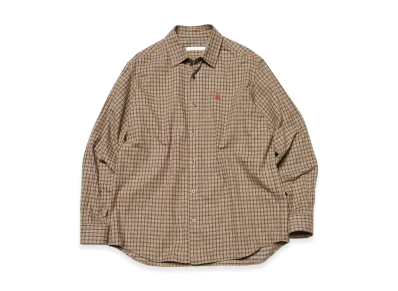 SOPHNET. Cotton Flannel Relax-Fit Shirt "Sage"
