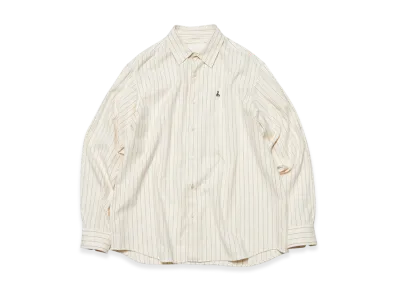 SOPHNET. Cotton Flannel Relax-Fit Shirt "Off White"