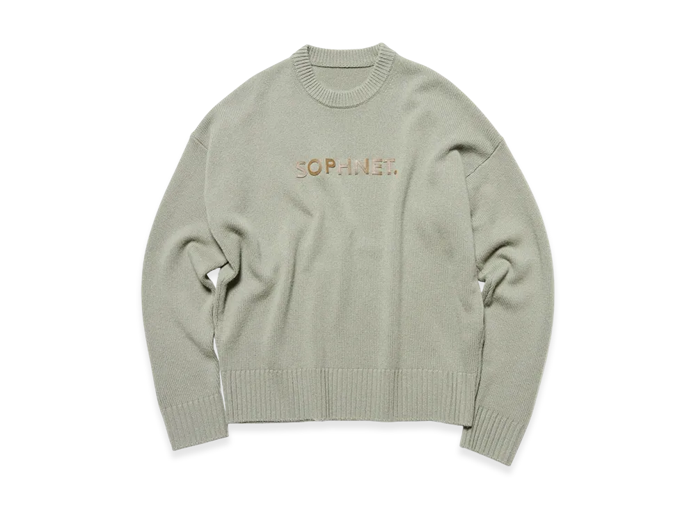 SOPHNET. Logo Patch Knit "Khaki"