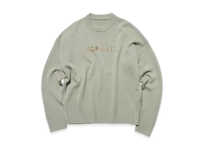 SOPHNET. Logo Patch Knit "Khaki"