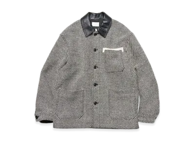 SOPHNET. x Kvadrat Leather Collar Coverall "Black"