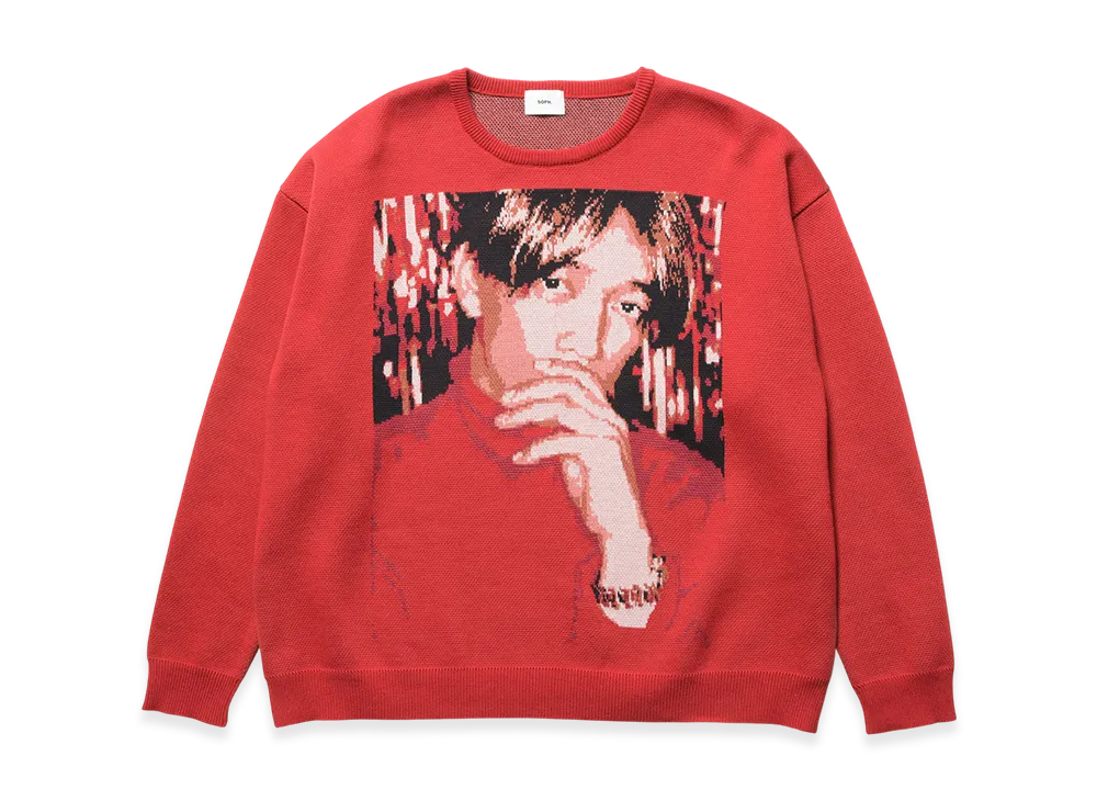 SOPH. x Kazunali Tajima Jacquard Knit "Red"