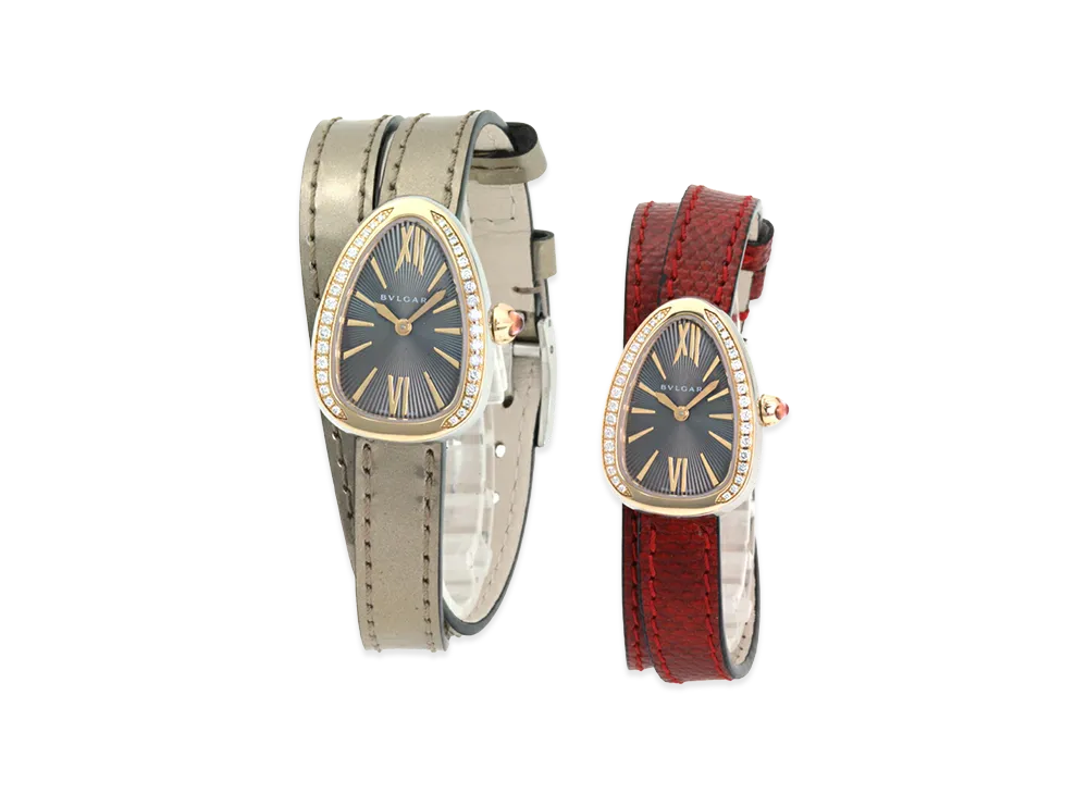 BVLGARI Women's Serpenti Bezel Diamond "Gold/Grey"