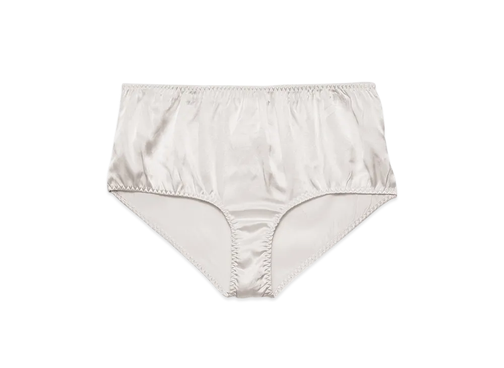 PRADA Women's Vintage-Look Satin Briefs "Ice"