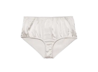 PRADA Women's Vintage-Look Satin Briefs "Ice"