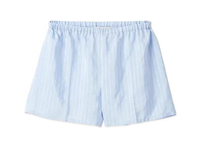 MIU MIU Women's Jacquard Ponge Boxer Shorts "Sky Blue/White"
