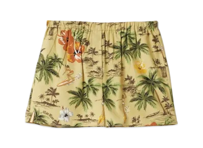 MIU MIU Women's Printed Silk Boxers "Pistachio Green"