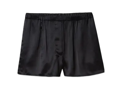 MIU MIU Women's Satin Boxer Shorts "Black"