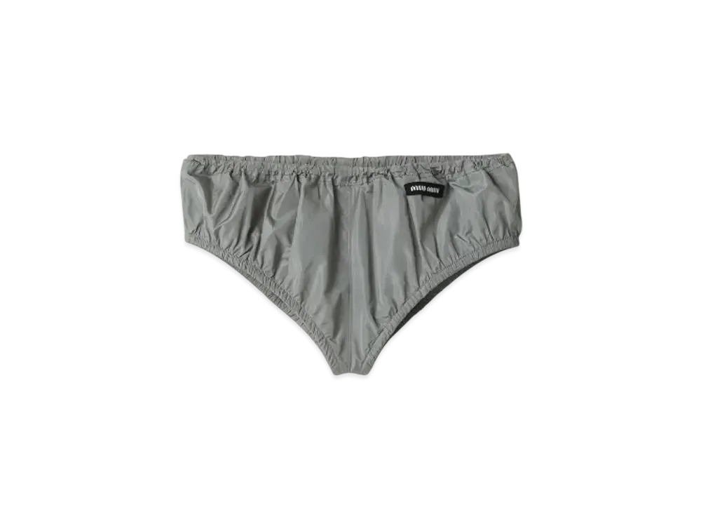 MIUMIU Women's Technical Silk Briefs "Silver Gray"