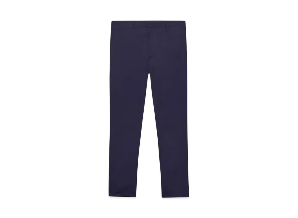 PRADA Men's Stretch Poplin Pants "Navy"