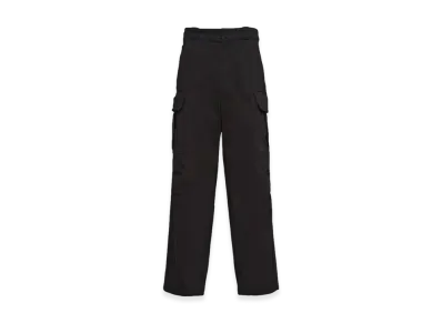 PRADA Cotton Satin Cargo Pants "Black"