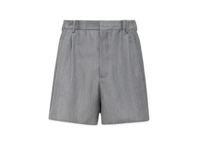 PRADA Wool Mohair Shorts "Grey"