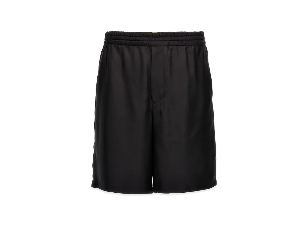 PRADA Silk Bermuda Shorts "Black"