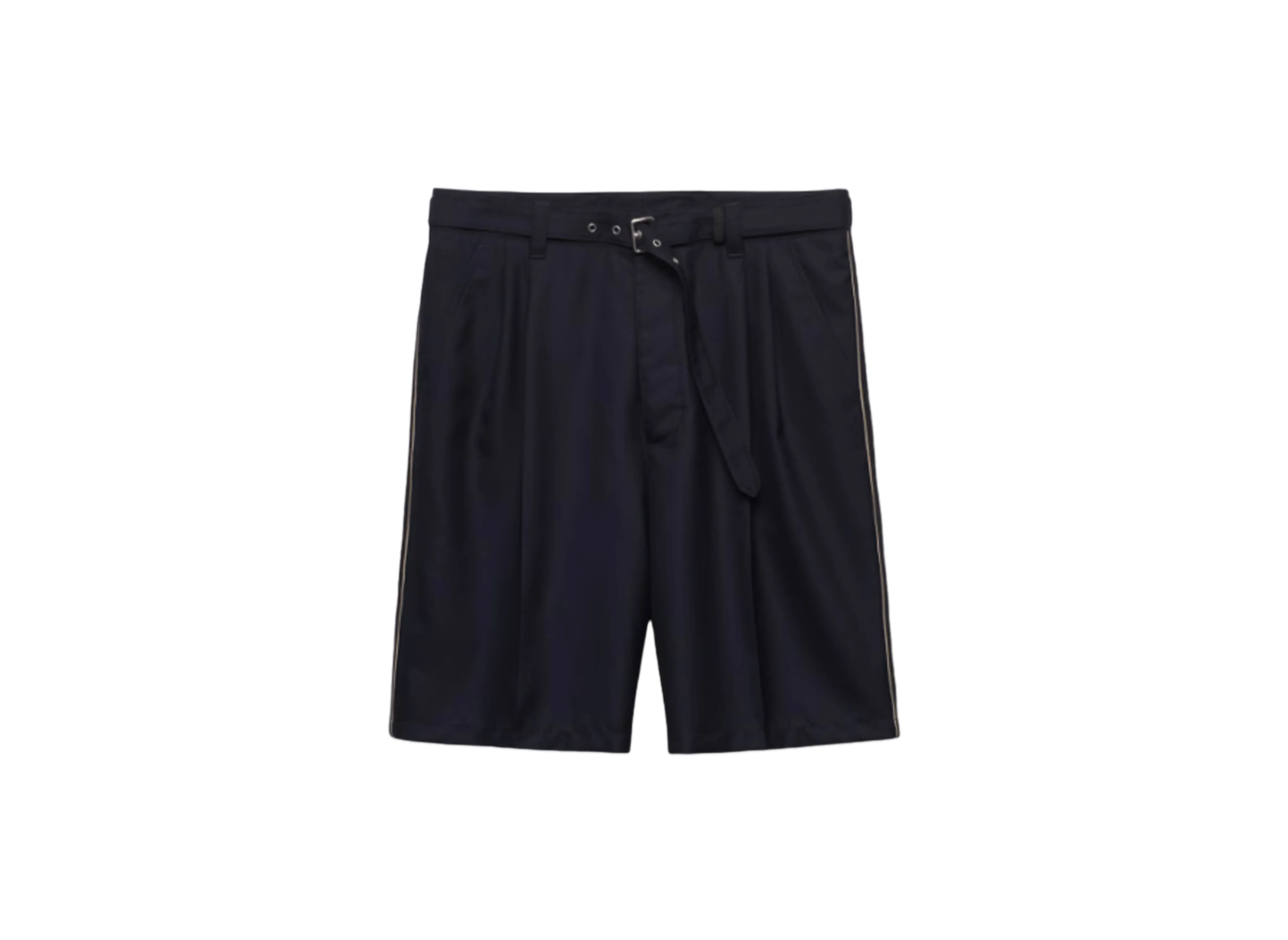 PRADA Men's Wool and Silk Bermudas "Navy"