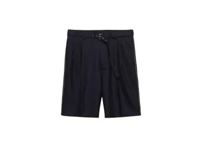 PRADA Men's Wool and Silk Bermudas "Navy"