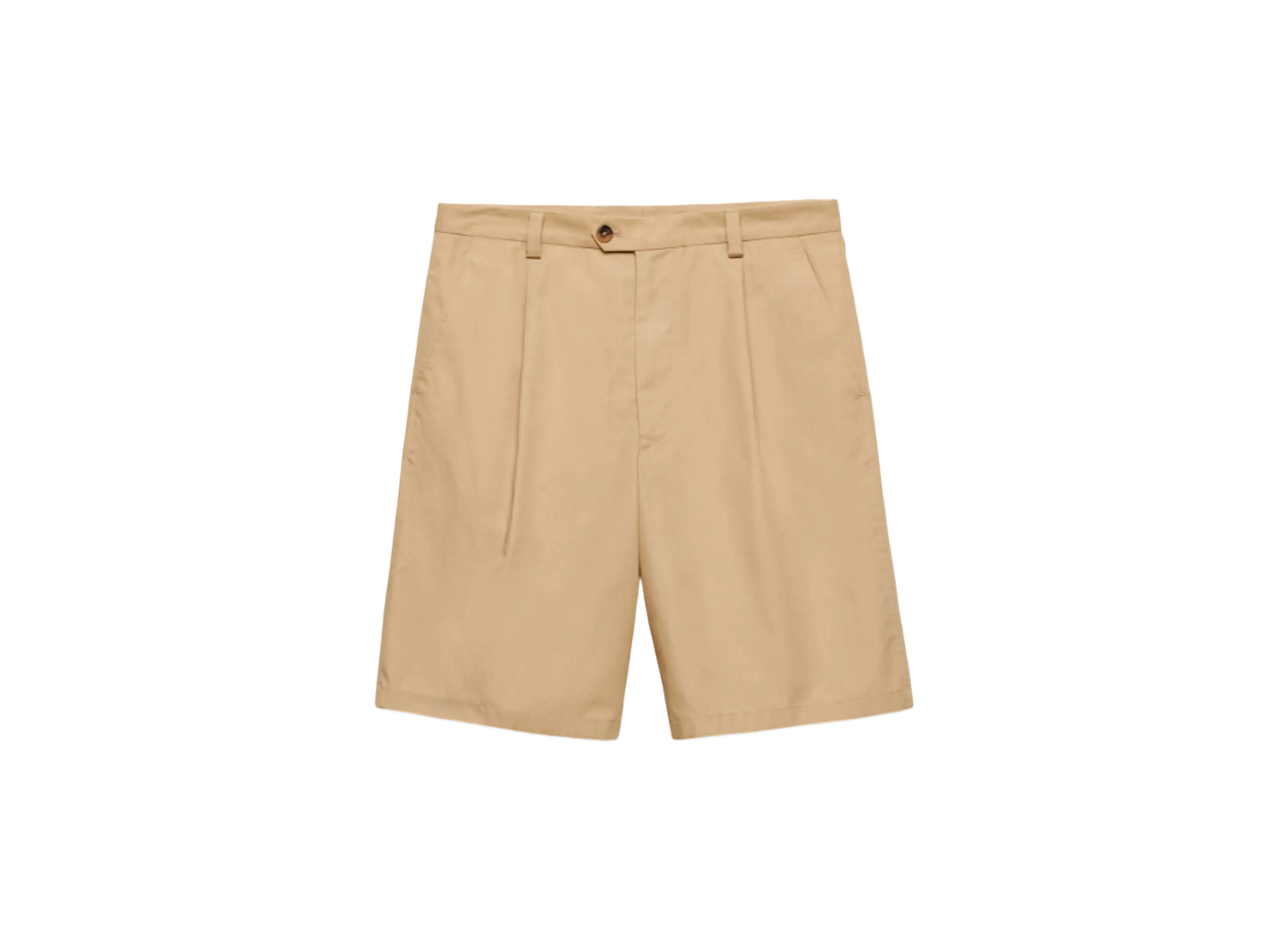PRADA Men's Poplin Bermudas "Sand Beige"