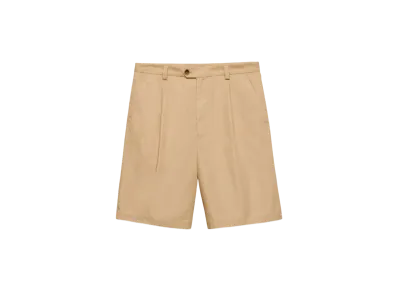 PRADA Men's Poplin Bermudas "Sand Beige"