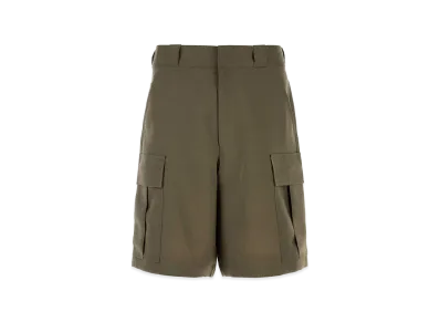 PRADA Mohair Blend Bermuda Shorts "Green"