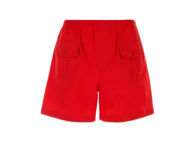 PRADA Cotton Bermuda Shorts "Red"