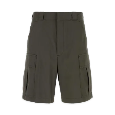 PRADA Cotton Bermuda Shorts "Palude/Khaki"