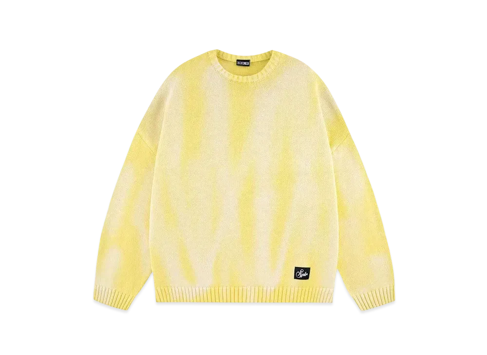 SPLR Garment Dyed Crew Knit "Yellow"