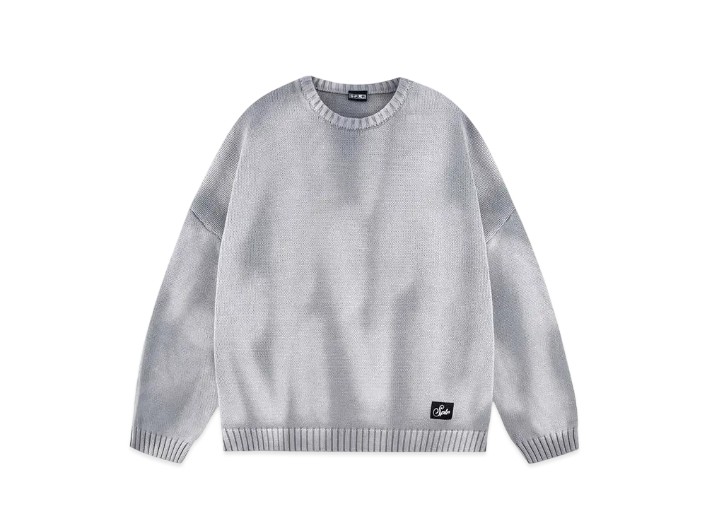 SPLR Garment Dyed Crew Knit "Grey"