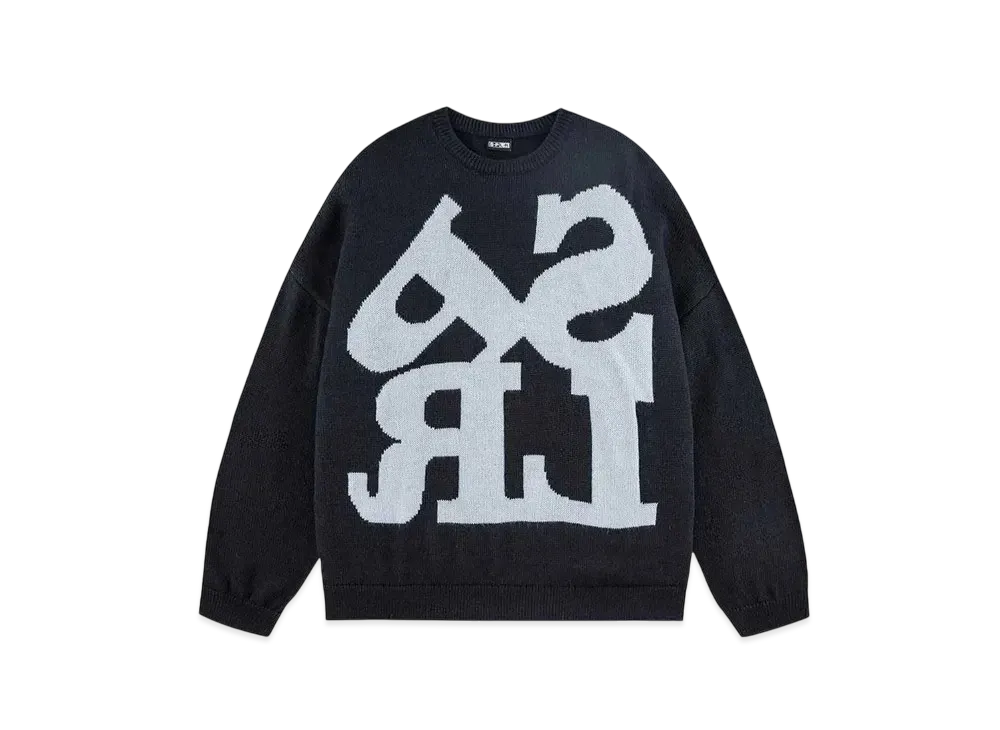 SPLR Carving Logo Crew Knit "Black"