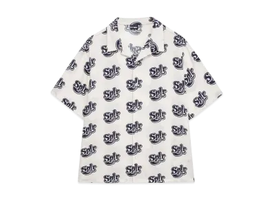 SPLR Allover Logo Open Collar Shirt "Off White"