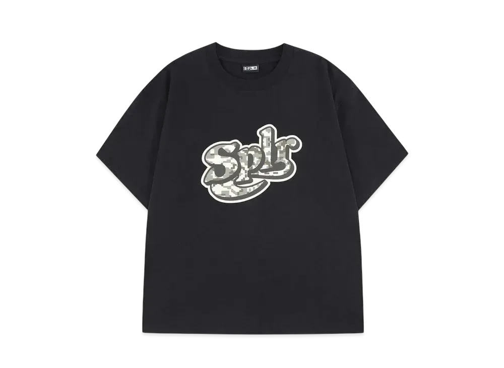 SPLR Digital Camo Baseball Logo Tee "Black"