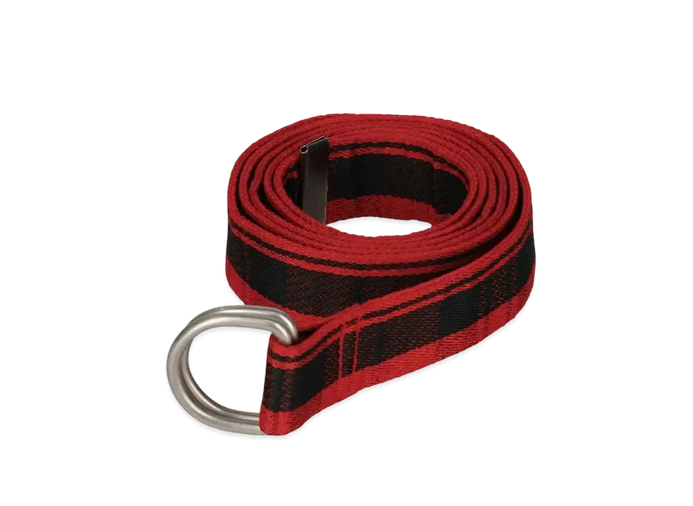 SPLR NOT NATURAL Jacquard Check Long Belt "Red"