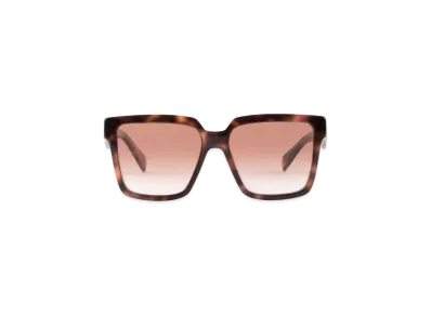 PRADA Sunglasses with Prada Logo Gradient Lenses "Matte Dark Brown"