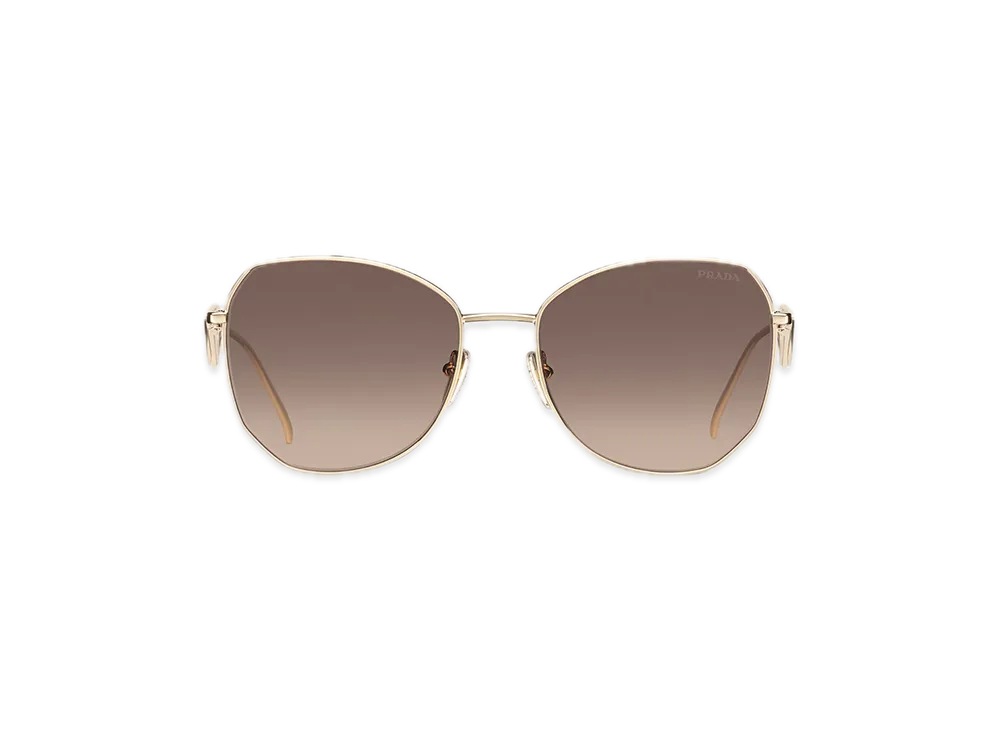 PRADA Triangle Logo Sunglasses "Dark Gray/Beige Pink Gradient"