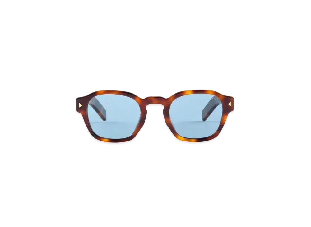 PRADA Sunglasses with the Iconic Metal Plaque "Turquoise Blue"