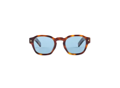 PRADA Sunglasses with the Iconic Metal Plaque "Turquoise Blue"
