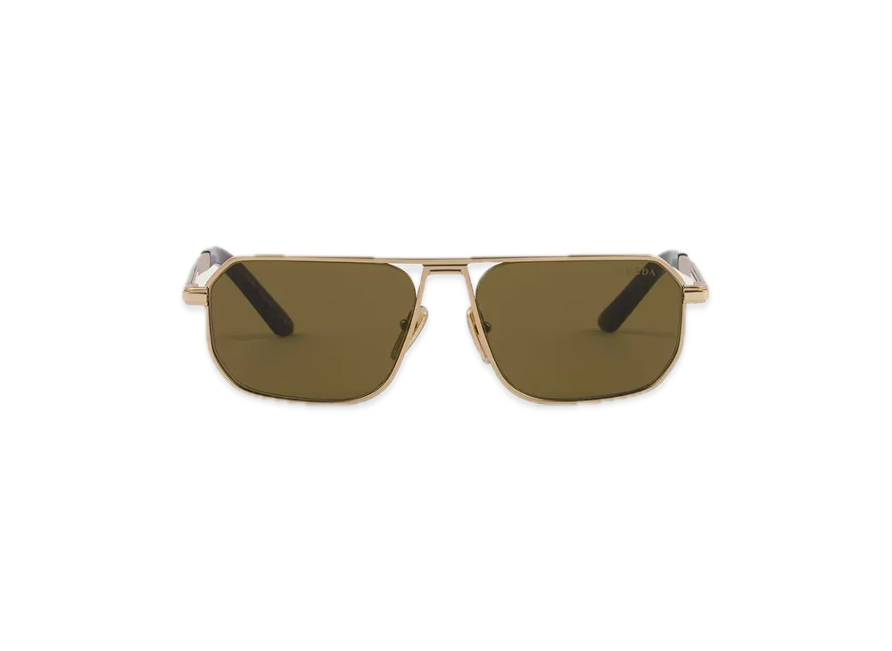 PRADA Iconic Metal Plaque Sunglasses "Loden Green"
